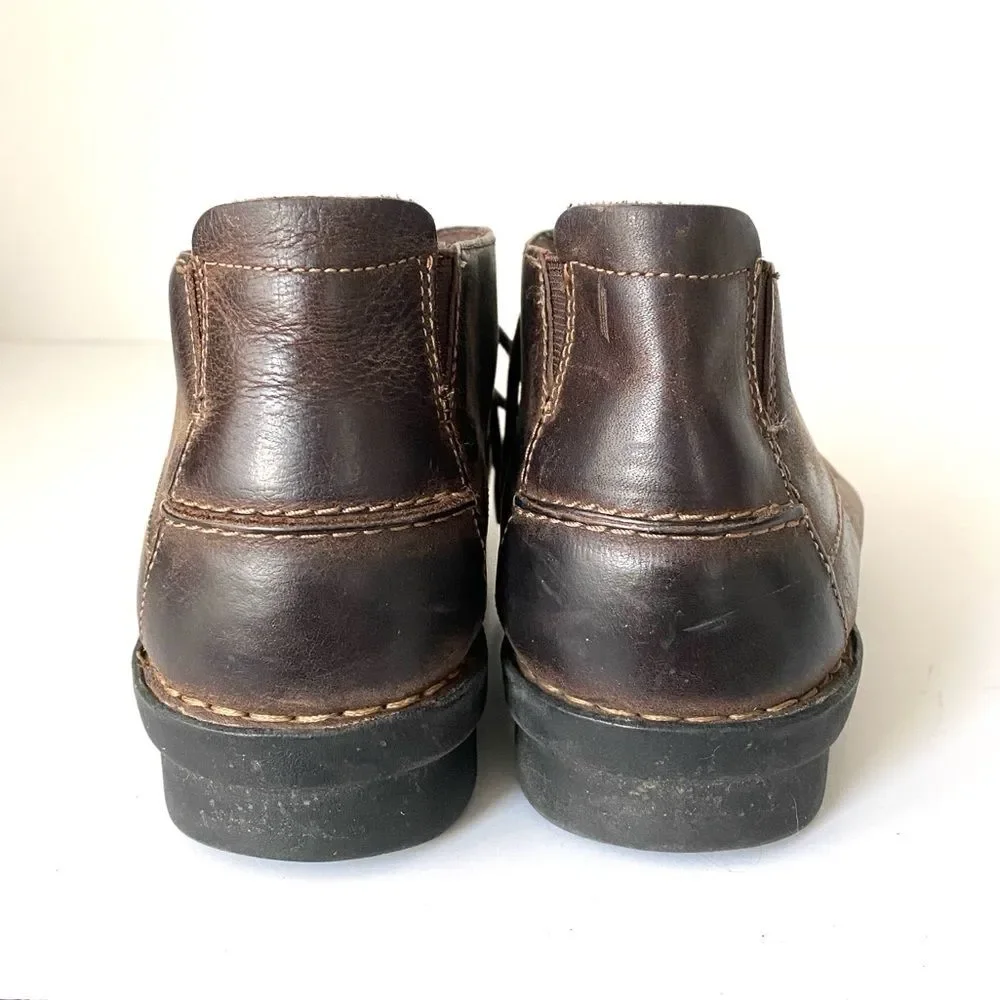 Clarks Women's Dark Brown Chukka Boots Sz 10 Cottage Boho